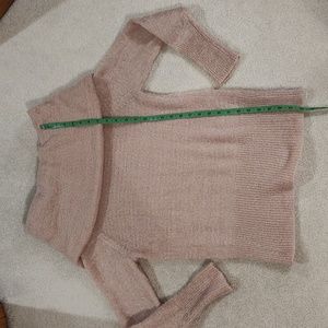 Rose gold shoulder cowl sweater M